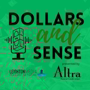 Dollars and sense podcast banner.