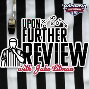Upon further review podcast banner. 
