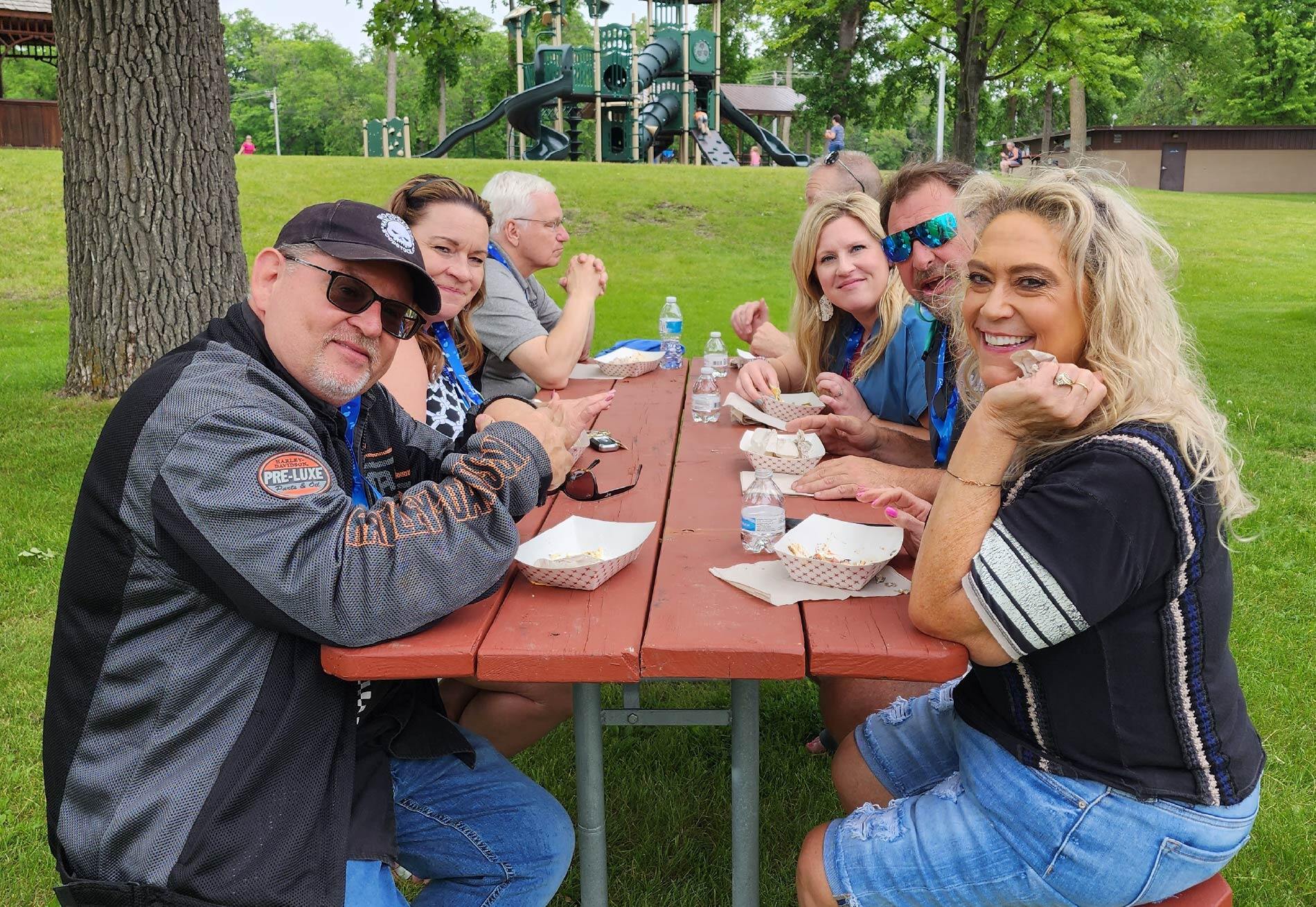Leighton Media team engages community at a local picnic. 