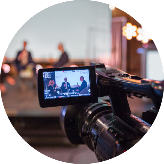 Leighton Video capturing a panel event. 